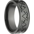 thumbnail image 3 of 8mm Flat Black Zirconium Ring with a Milled Celtic Design, 3 of 3