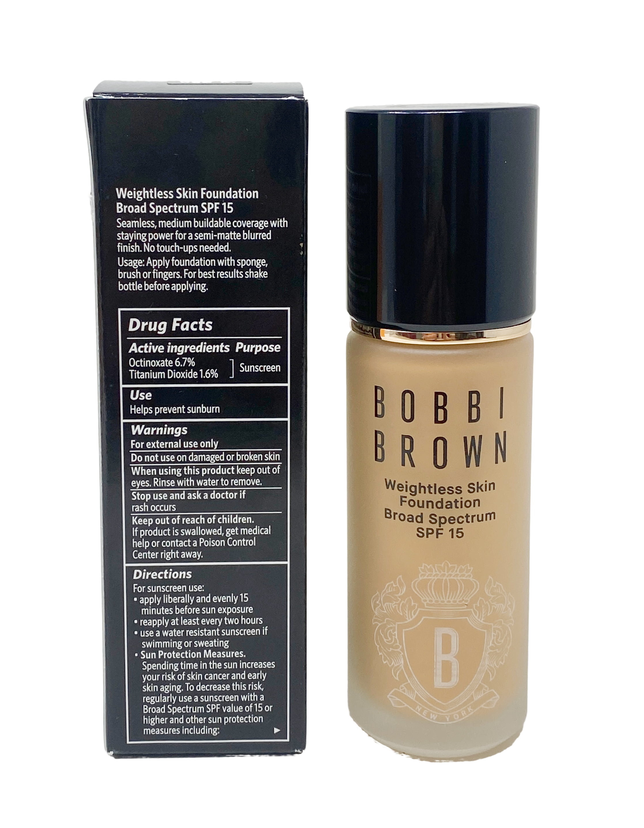 Bobbi Brown Weightless Skin Foundation SPF 15 - W058 Golden Natural (1 fl oz)