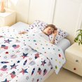 thumbnail image 3 of Manfei 4Th Of July Twin Comforter Sets,Stars Heart Us Flag Bedding Set,White,Polkadot Reversible,2pcs,1 Comforter and 1 Pillowcase, 3 of 7