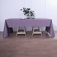 thumbnail image 4 of BalsaCircle 6 Pieces 72" x 120" Violet Amethyst Rectangle Polyester Tablecloths Table Linen, 4 of 8
