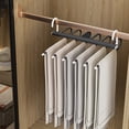thumbnail image 5 of Dvruxg Closet Hangers Multi Functional Pants Rack, Metal Heavy Duty Wardrobe Organizer Racks for Clothes Trousers Scarves Ties, 5 of 5