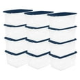 thumbnail image 1 of Sterilite 64 Quart Latching Storage Container Tote, Marine Blue, 12 Pack, 1 of 12