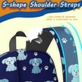 thumbnail image 5 of Puppy and Dog Paw Print Blue 17" School Backpacks for Teens,Waterproof Oxford Fabric,S-Shape Padded Straps for School,Travel,Hiking,Camping, 5 of 6