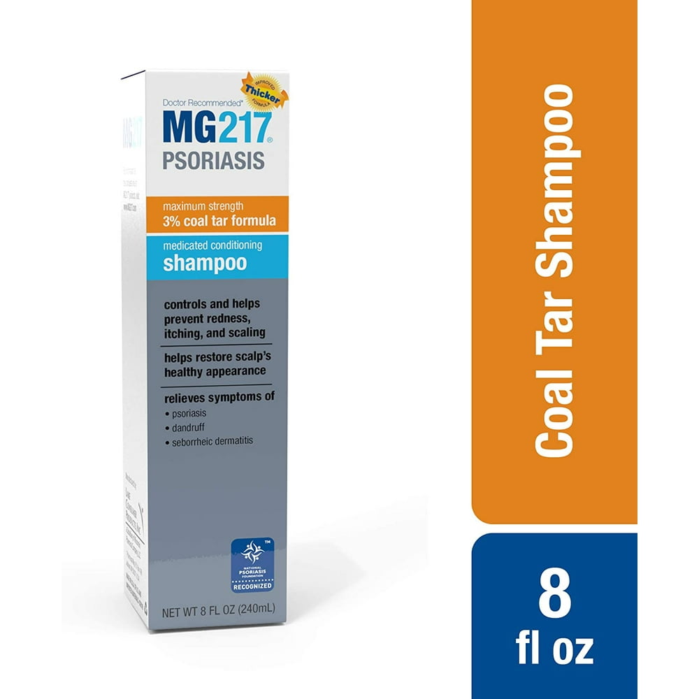 MG217 Psoriasis Medicated Conditioning 3 Coal Tar Formula Shampoo, 8