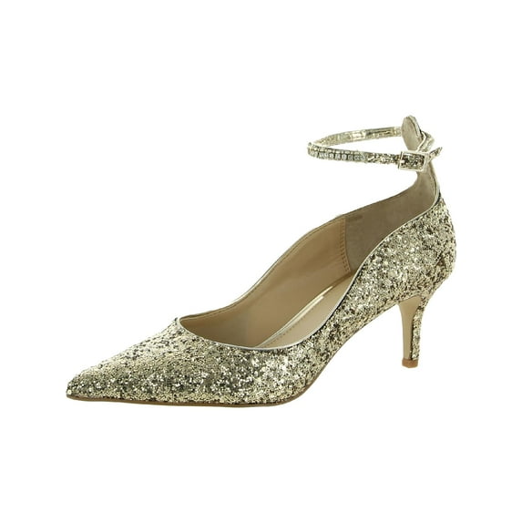 Jewel Badgley Mischka Womens Jamila Dressy Padded Insole Ankle Strap