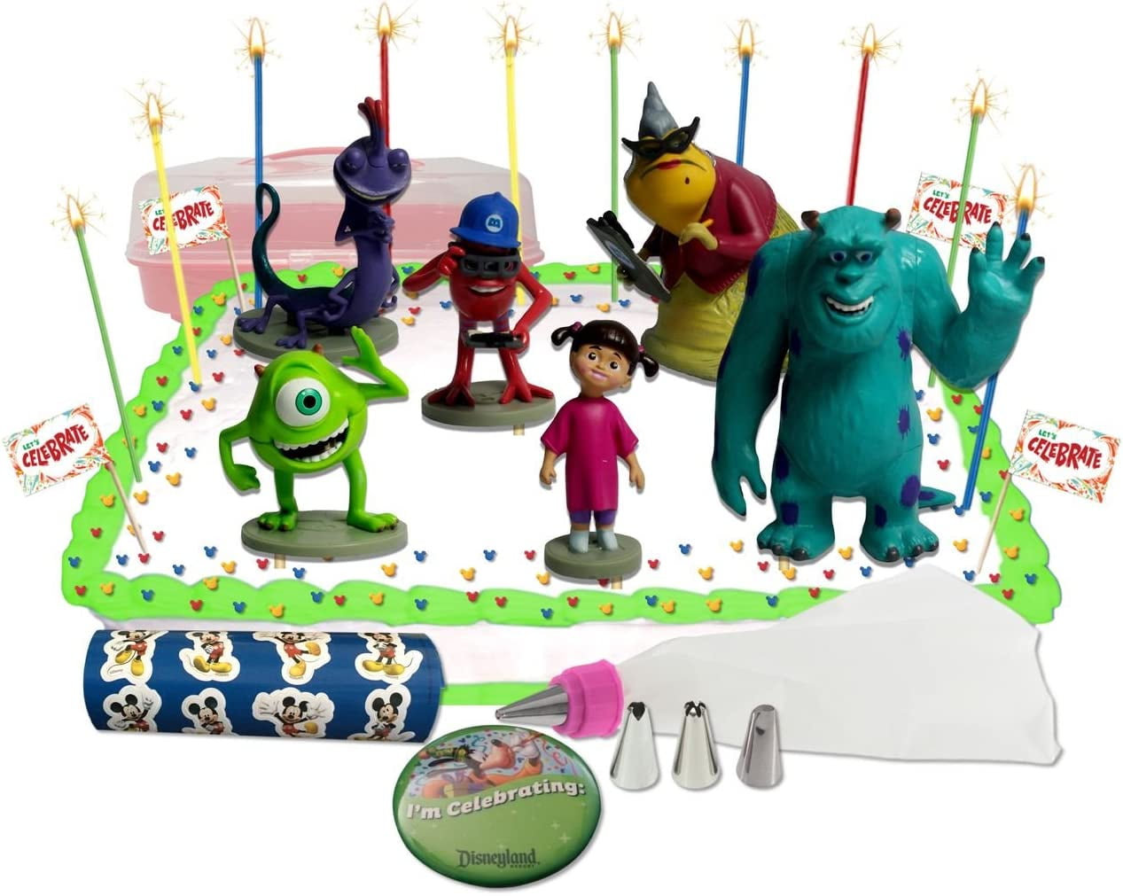 Disney's Monsters Inc. Deluxe Cake / Cupcake Topper Decorating Kit New
