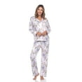 thumbnail image 1 of White Mark Ensemble de Pyjama à Manches Longues à Fleurs pour Femmes, 1 of 6