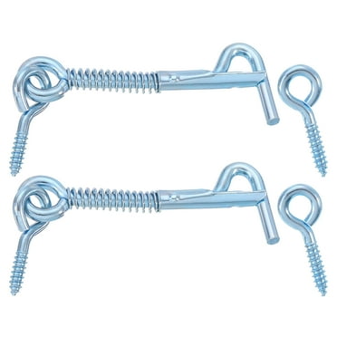 Uxcell Safety Hook and Eye Latch 2.5" Iron Gate Hook and Eye Latch with Lock for Family Farm Gate 2 Pack