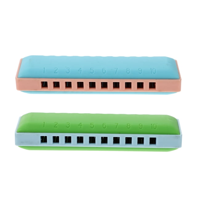 Weiweiguan 1Ensemble Clé Harmonica Pratique 10 Trous 20 Tons en Résine ABS avec Boîte