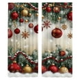 thumbnail image 1 of Hearth & Gear Rideaux Imprimés pour les Fêtes 2 Pcs de Rideaux Plats 2D Imprimés Rouges avec Flocon de Neige et Motifs Convenant à la Chambre Rideaux de Salon Chambre de Garçon Chambre Rideaux Transparents Douche, 1 of 6