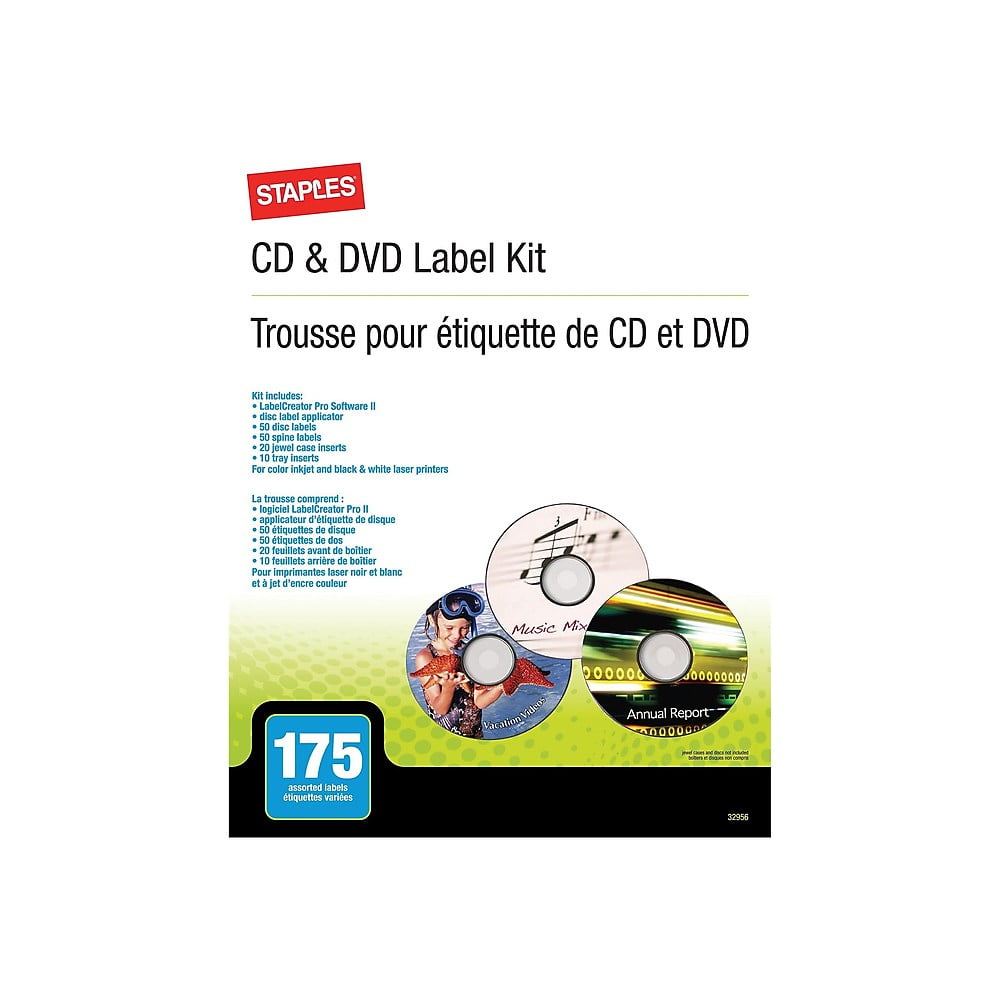 Staples CD/DVD Label Kit 499651