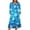 Sky Blue, variant on Women's Christmas Printed Fashionable Loose Round-Neck Dress for Casual Comfort and Holiday Festivities with Vintage Print,Deep Red,M