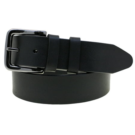 Orion Leather - Mens 1 1/2 Plain Black Latigo Leather Belt Black Buckle Made In America ...