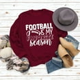 thumbnail image 4 of JYLPZYR Oversize Tshirt Women Women Football Is My Favorite Season Sweatshirt Long Sleeve Game Day Sweatshirt Oversized Tees(Wine Red,XXXL), 4 of 4