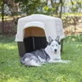 thumbnail image 2 of Petmate Aspen Pet Petbarn 3 Plastic Outdoor Dog House, 32" Medium for Pets 25-50 lb, Tan, 2 of 9