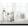 thumbnail image 4 of Zingz & Thingz White Metal Bicycle Planter in White, 4 of 4