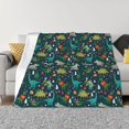 thumbnail image 1 of Balery Christmas Dinosaur colorful Manta de Franela con Dibujo, Lujo Ultra Suave y Cálido, Antipelusa y Resistente a las Arrugas para Cama, Sofá, Camping -60"x50", 1 of 6