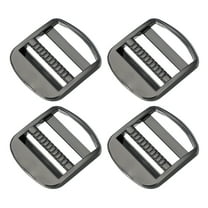 Uxcell Ladder Lock Buckle Slide Zinc Alloy Adjustable Webbing Strap Release Buckles 1-1/4", Black-Gray, 4 Pack