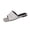 Slipper - White, variant on Samdudou Slides for Women Summer Open Toe Flat Sandals Chic Polka Dot Print Ruched Straps Square Toe Slip On Shoes Elegant Vacation Beach Footwear for Ladies