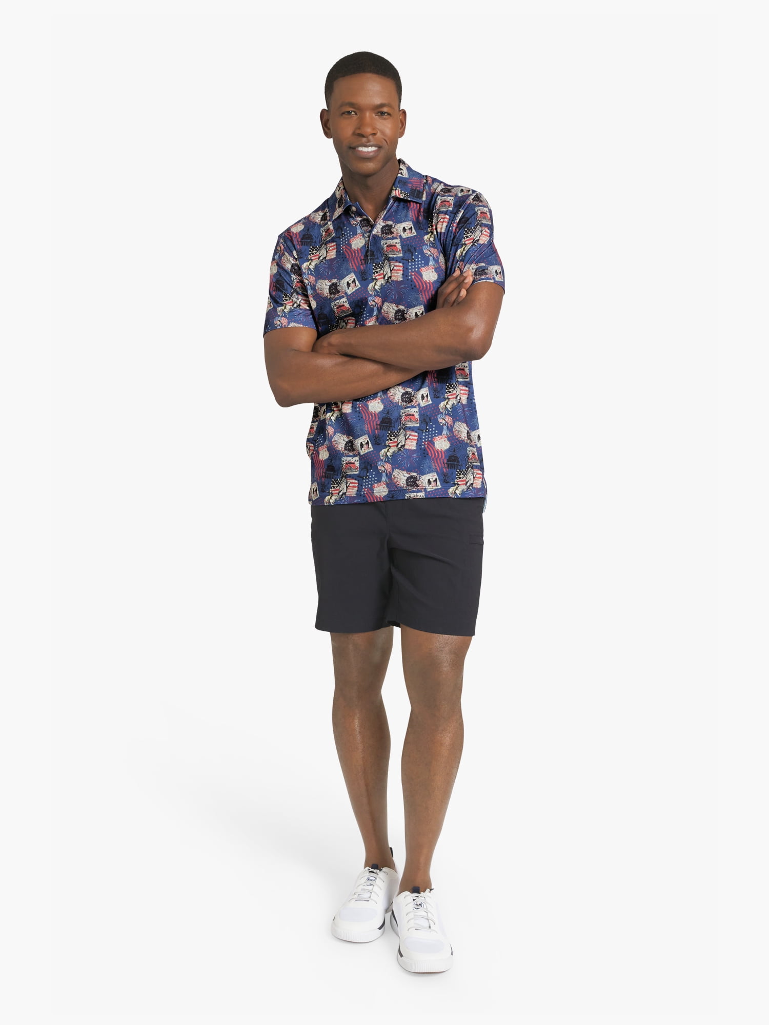 Chaps Men's Printed Performance Polo, Sizes S - 2XL