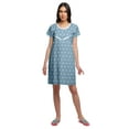thumbnail image 3 of Moomaya Womens Round Neck Nursing Sleepwear Printed Short Sleeve Nightdress, 3 of 6
