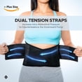 thumbnail image 5 of Faja lumbar de talla grande para dolor lumbar | 4XL | Soporte lumbar para aliviar el dolor y prevenir lesiones | Cinturón para llevar debajo de la ropa | Cinturón de soporte para mujeres y hombres | P, 5 of 5