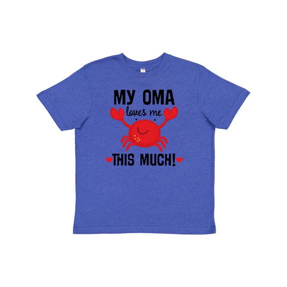 Inktastic Oma Loves Me Grandson Gift Youth T-Shirt