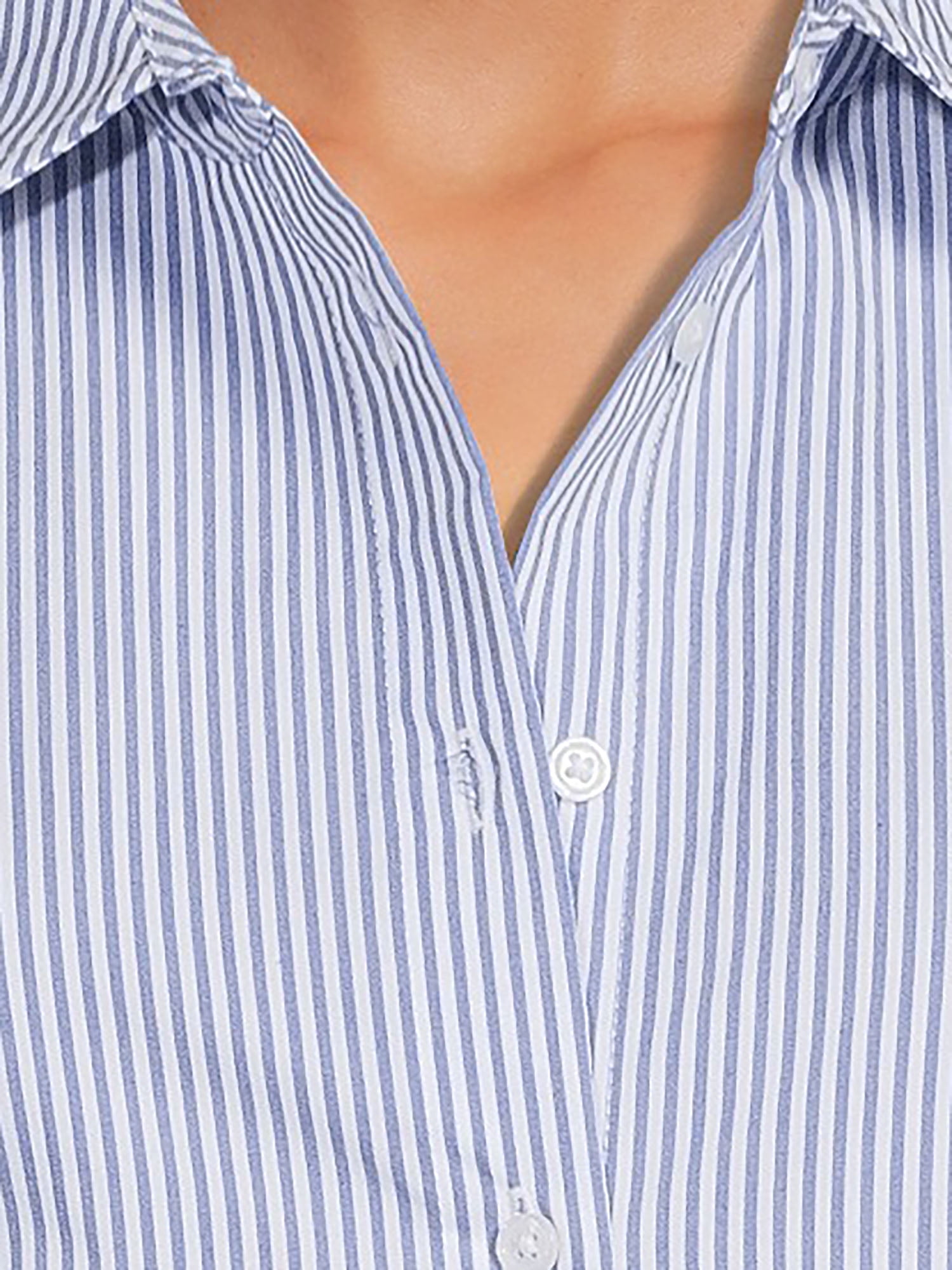 Time and Tru Women's Classic Button-Front Shirt