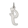 thumbnail image 4 of FB Jewels Sterling Silver Rhodium-plated Large Script Initial I Charm, 4 of 4