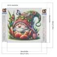 thumbnail image 2 of Pintura de diamante 5D DIY taladro redondo completo arte de gnomo floreciente decoración del hogar 30x30cm, 2 of 9