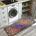 thumbnail image 3 of Purple and Orange Of Leopard Print Kitchen Rug Mat,Kitchen Runner Rugs Non Skid Washable,Decorative Kitchen Floor Mats for Kitchen,Sink,Laundry,17"x47.2", 3 of 7