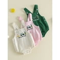 thumbnail image 3 of BemeyourBBs Baby Boy Girl Summer Clothes Baby Girls Boys Newborn Hospital Going Home Outfit Bubble Romper Overalls New to the Club Golf-themed Embroidered Sleeveless Jumpsuit Overall Playsuit, 3 of 9