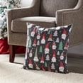 thumbnail image 7 of Greendale Home Fashions Festive Gnomes Christmas Square Throw Pillow - 18" - Black, 7 of 7