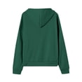 thumbnail image 5 of Domzest Womens Zip Up Hoodie Long Sleeve Oversized Zipper Hooded Sweatshirt Casual Solid Lightweight Fall Coat with Pockets Green M, 5 of 7