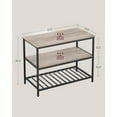 thumbnail image 3 of Kitchen Storage Island 3-Tier Kitchen Shelf Organizer Kitchen Baker’s Rack Coffee Bar with Large Open Shelves & Worktop Greige and Black, 3 of 10