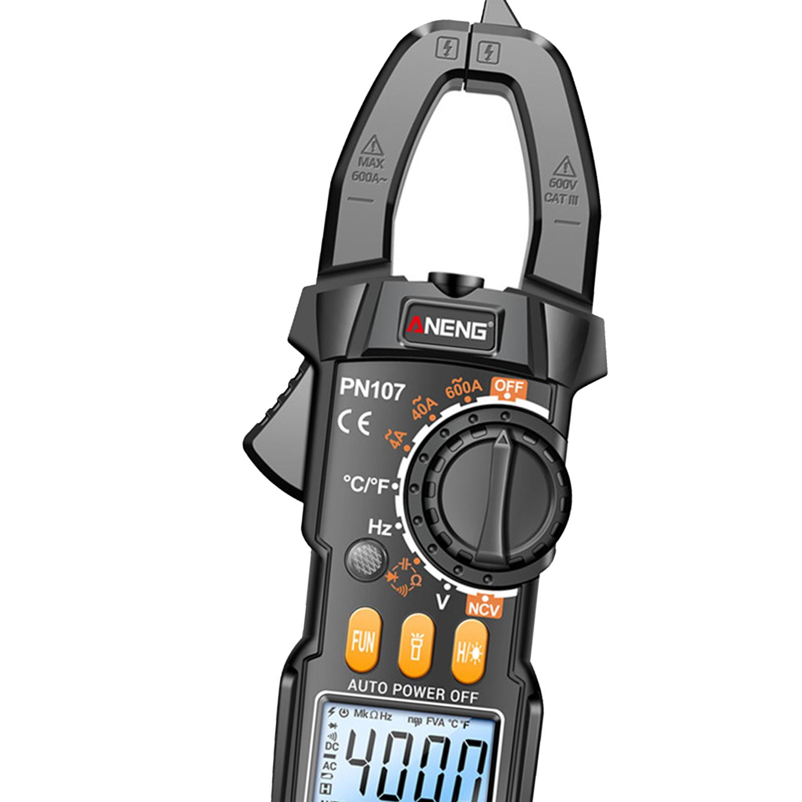funtasica Digital Multimeter Handheld Smart Tester Lightweight Digital Clamp Meter Meter DC Ammeter for Fuses Vehicles Home , Black