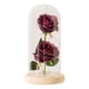 thumbnail image 2 of Flores de vidrio cubiertas de decoración flores artificiales para cumpleaños día de San Valentín Amaranto, 2 of 9