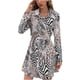thumbnail image 2 of Moda mujer manga larga frente abierto suelta prendas de vestir exteriores blusa impresa abrigo Tops Fridja  po2363, 2 of 8
