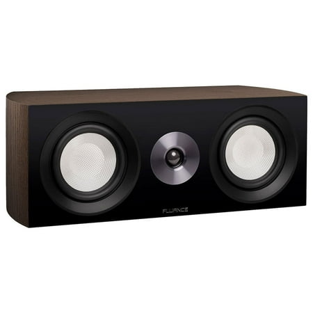 Fluance Reference High Performance 2-Way Center Channel Speaker for Enhanced Dialogue and Vocals in Home Theater Surround Sound Systems - Walnut (XL8CW)