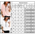 thumbnail image 3 of Womens Summer Tops Ladies Zip Tee Shirt Chiffon Blouse Sweatshirt Plus SizeL, 3 of 3