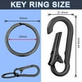 thumbnail image 5 of 4Pack Small Keychain Rings, Metal Key Carabiner Clip, Mini EDC Key Ring Chain Holder Organizer for Purse Charm Hook, Car Keychain, Paracord Keychain Lanyard, Men and Women Key Fob (Gun Black), 5 of 6
