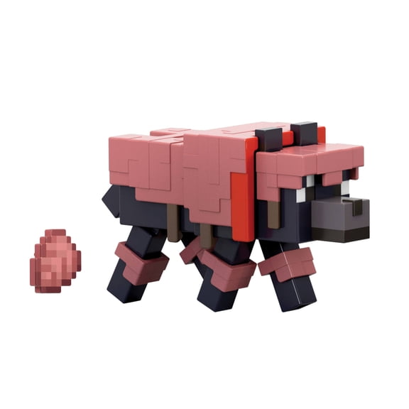Minecraft Armored Wolf Action Figure & Accessories Set, 3.25-inch Scale Collectible Toy