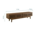 thumbnail image 2 of Modway Render Mid-Century Modern 71" Wood TV Stand in Walnut, 2 of 7