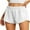 10 White, variant on Women's Running Shorts High Waisted Athletic Gym Workout Shorts with Liner Zipper Pockets