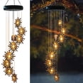 thumbnail image 1 of Campanas de viento solares Esgarden 8 LED con forma de sol, luna y estrella para exteriores, 1 of 8