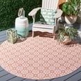 thumbnail image 2 of SAFAVIEH Martha Stewart Hampton Diamond Indoor/Outdoor Area Rug, Terracotta, 6'5" x 6'5" Round, 2 of 7