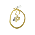 thumbnail image 3 of 10k Gold Franco Chain 2.5mm 16"-26" P Nugget Initial Charm Pendant Necklace SET (Item Length:26in Chain & Pendant;), 3 of 6