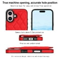 thumbnail image 2 of Case Compatible with iPhone 16, Stylish Card Slots Kickstand PU Leather Back Case Magnetic Closure RFID Blocking Drop Protective Shockproof Cover for iPhone 16, Red, 2 of 8