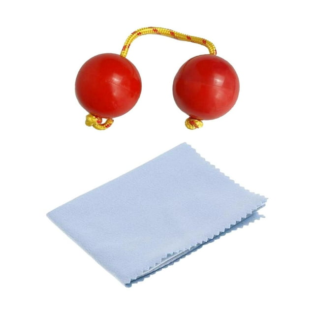 HILABEE Balle de Bout des Doigts Tambour Balle Kashaka Instrument Hochet Rouge Tissu Bleu