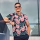thumbnail image 4 of Balery Rose Flowers Camisa Polo de Hombre con Estampado, de Manga Corta y Tejido Medio, Camisa Tipo Golf Polo-Small, 4 of 6